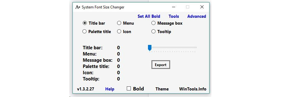 Windows 10 System Font Size changer 1.3.2.7 Download